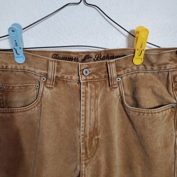 Tommy Bahama Mens Jeans Classic Fit khaki Brown Jeans actual size 34x29. - Picture 4 of 11